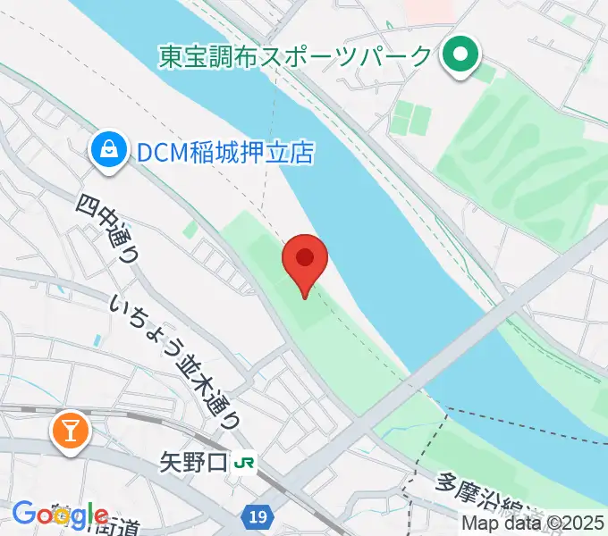 多摩川緑地公園ソフトボール場の地図