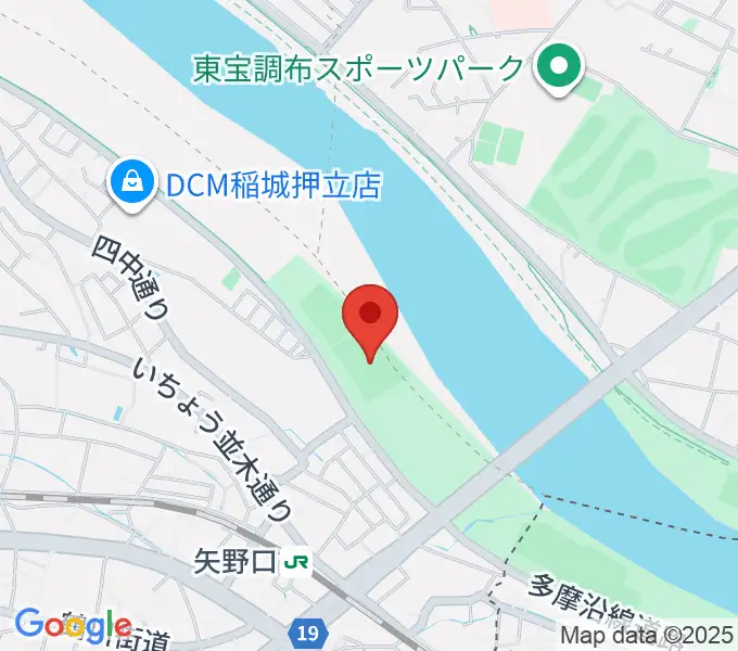 多摩川緑地公園ソフトボール場の地図