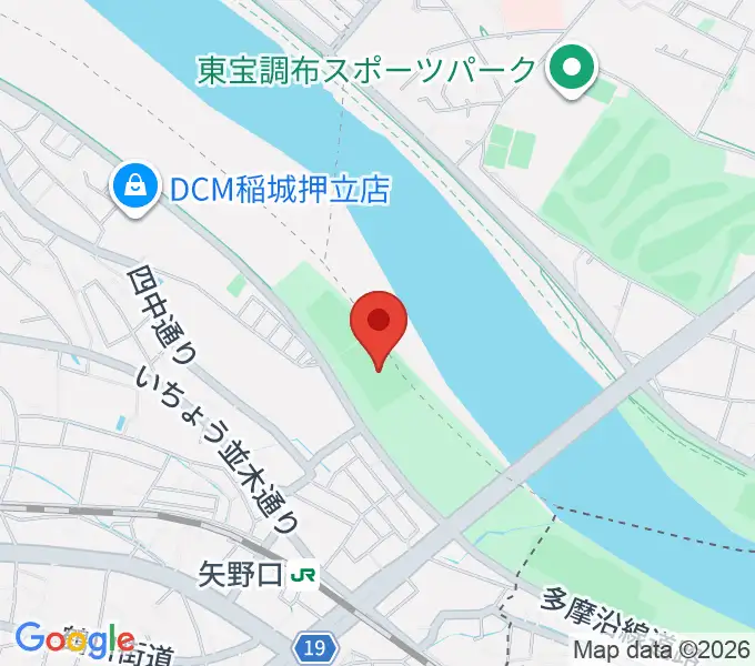 多摩川緑地公園ソフトボール場の地図