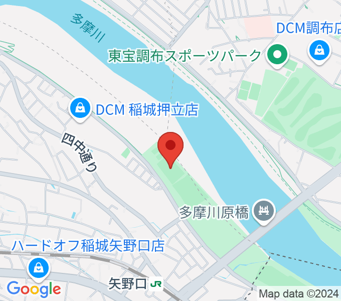 多摩川緑地公園多目的広場の地図