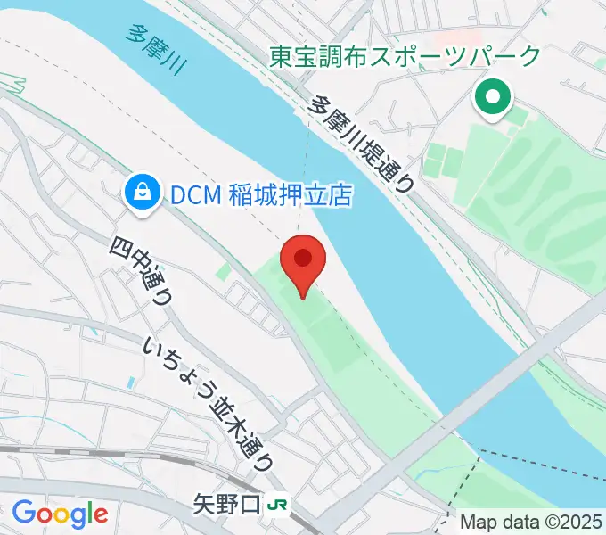 多摩川緑地公園多目的広場の地図