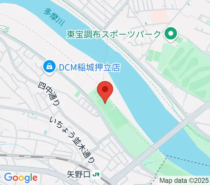 多摩川緑地公園多目的広場の地図