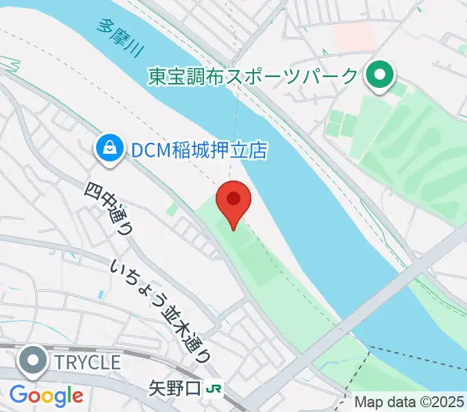 多摩川緑地公園多目的広場の地図