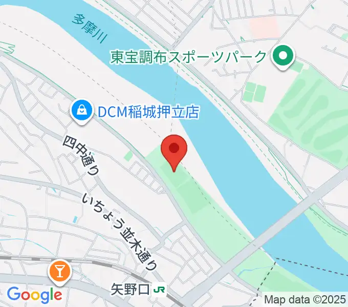 多摩川緑地公園多目的広場の地図