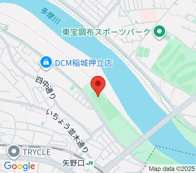 多摩川緑地公園多目的広場の地図