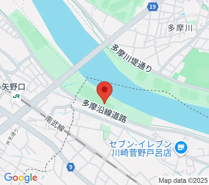 多摩川緑地菅少年野球場の地図
