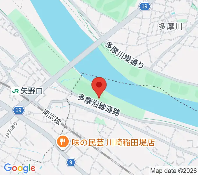 多摩川緑地菅少年野球場の地図