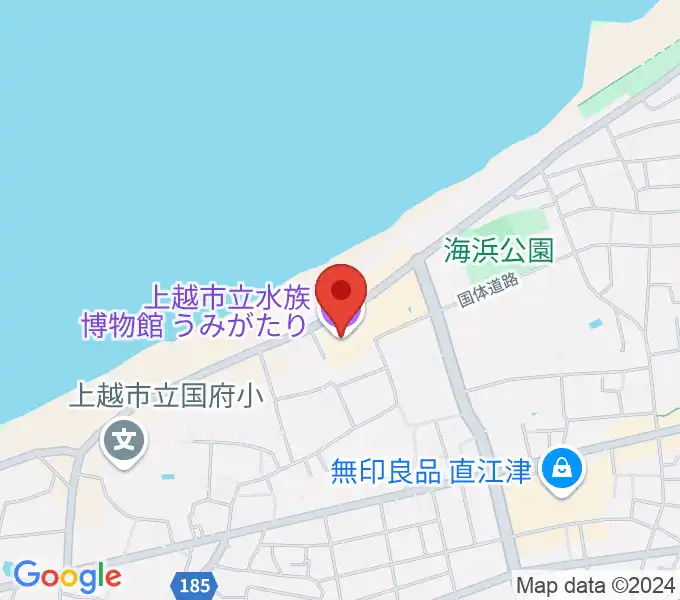 上越市立水族博物館うみがたりの地図