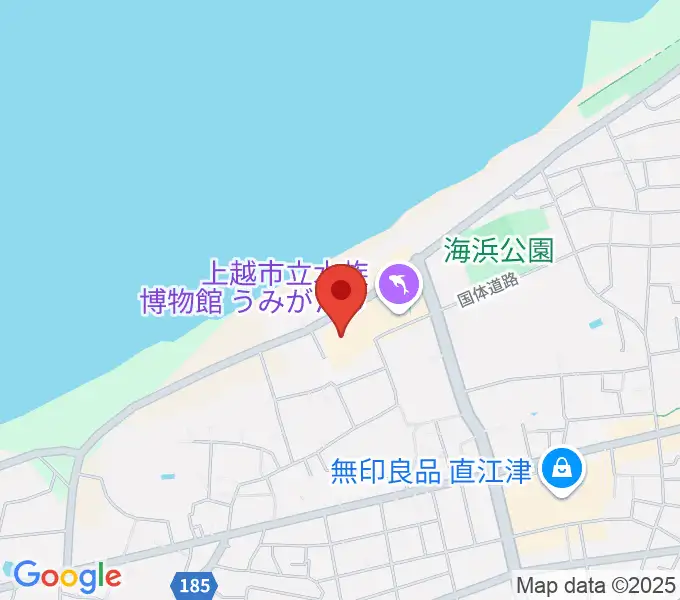 上越市立水族博物館うみがたりの地図