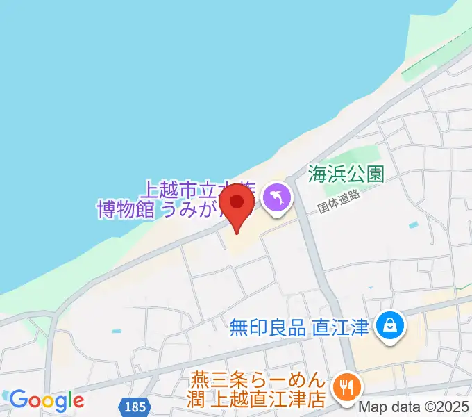 上越市立水族博物館うみがたりの地図