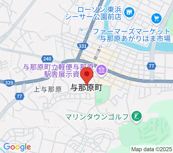 与那原町上の森かなちホールの地図