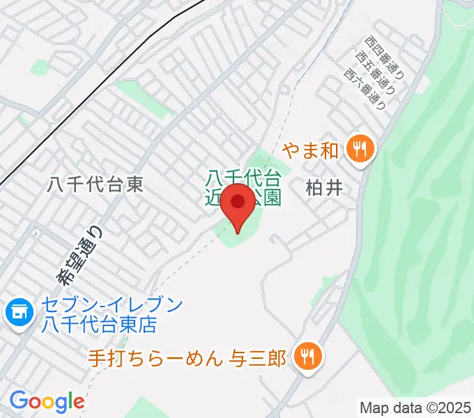 八千代台近隣公園小体育館の地図