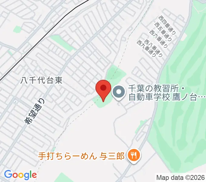 八千代台近隣公園小体育館の地図