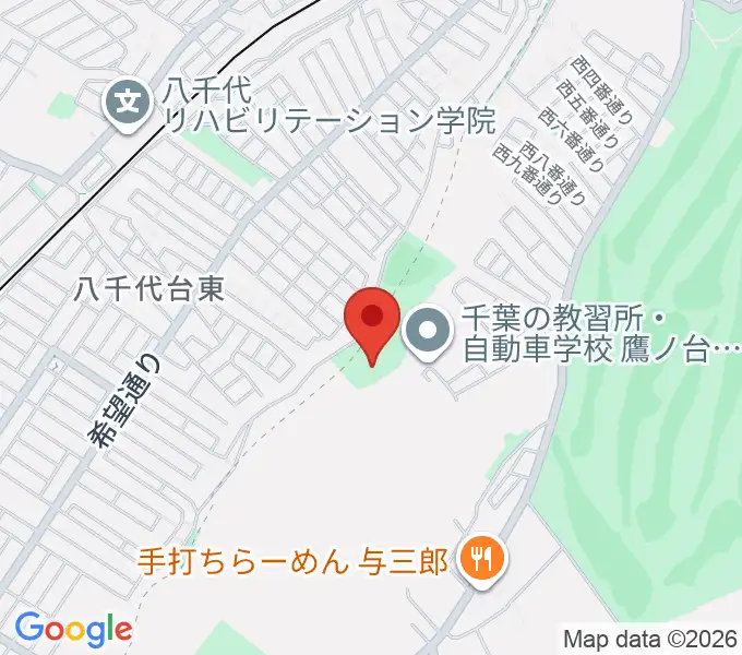 八千代台近隣公園小体育館の地図