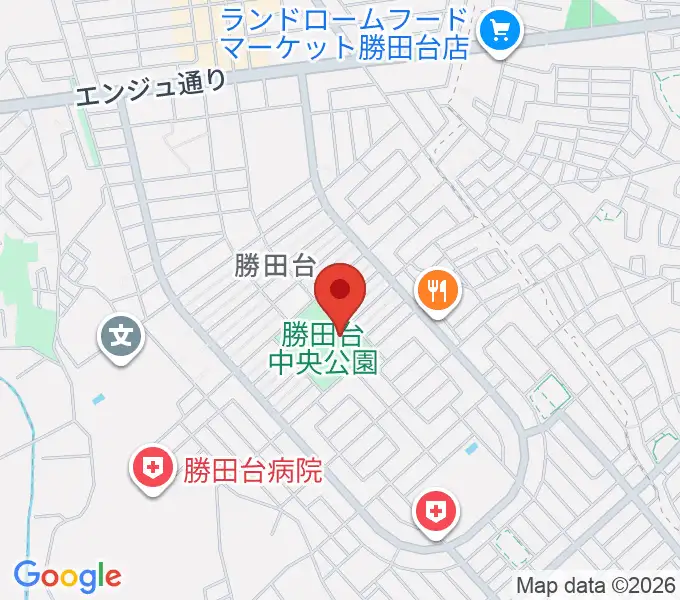 勝田台中央公園小体育館の地図