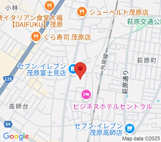 茂原市市民体育館の地図