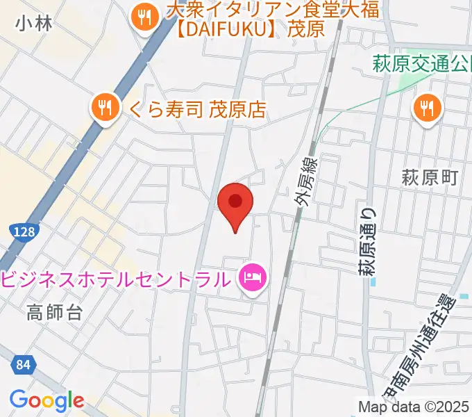 茂原市市民体育館の地図
