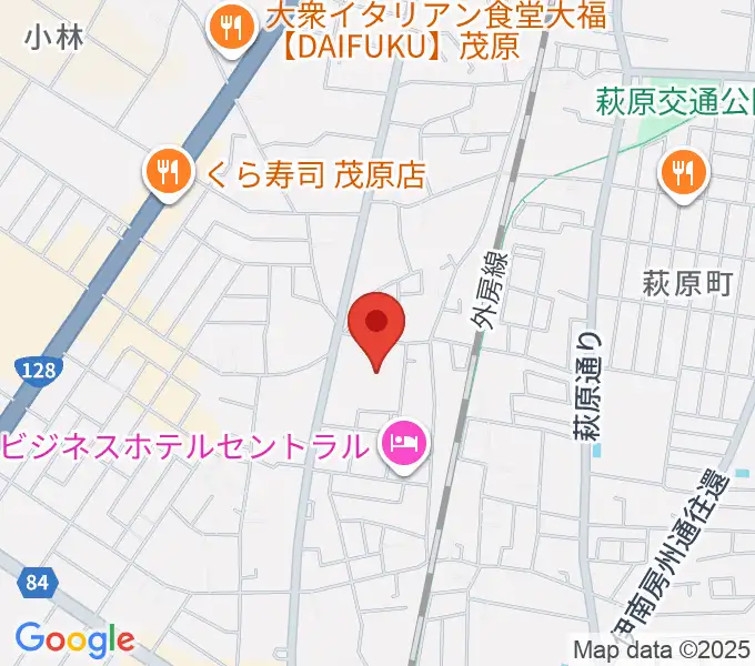 茂原市市民体育館の地図