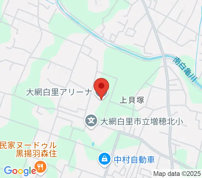 大網白里アリーナの地図