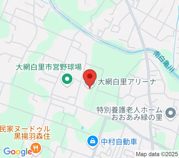 大網白里アリーナの地図