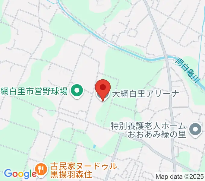 大網白里アリーナの地図