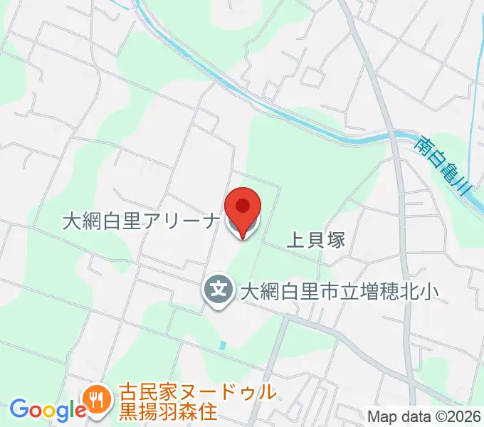 大網白里アリーナの地図