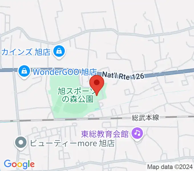 旭市総合体育館の地図