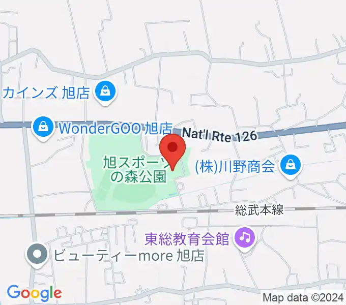 旭市総合体育館の地図