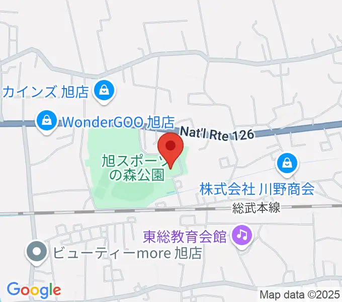 旭市総合体育館の地図