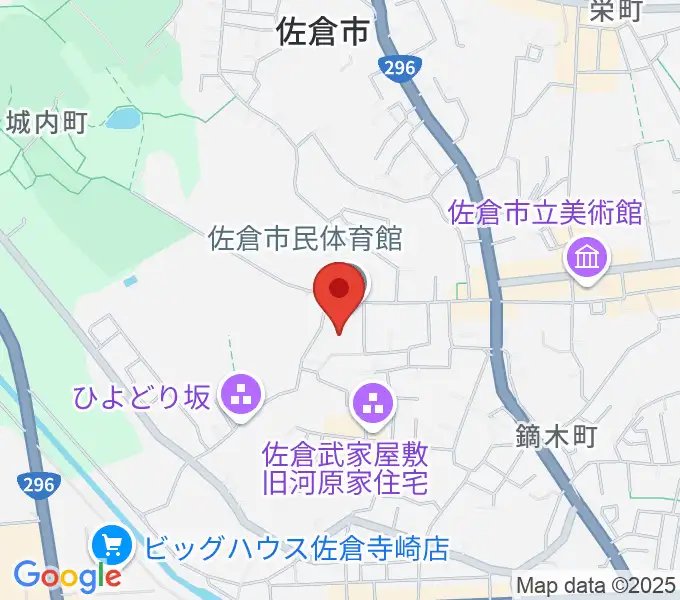 佐倉市民体育館の地図