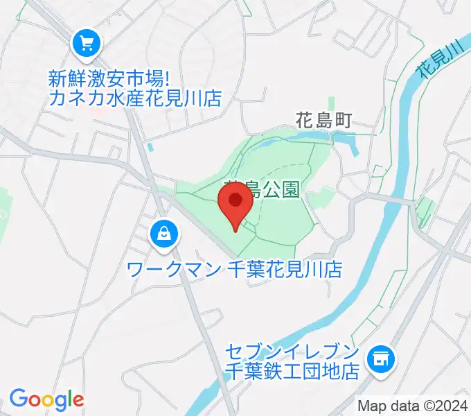 花島公園スポーツ施設の地図