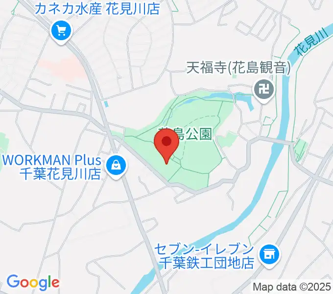 花島公園スポーツ施設の地図