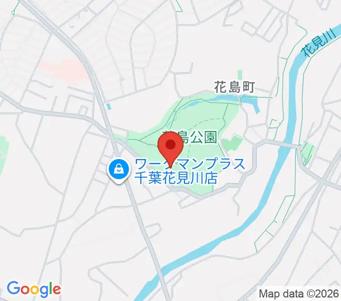 花島公園スポーツ施設の地図