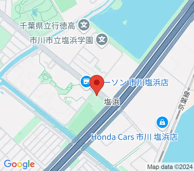 市川市塩浜市民体育館の地図