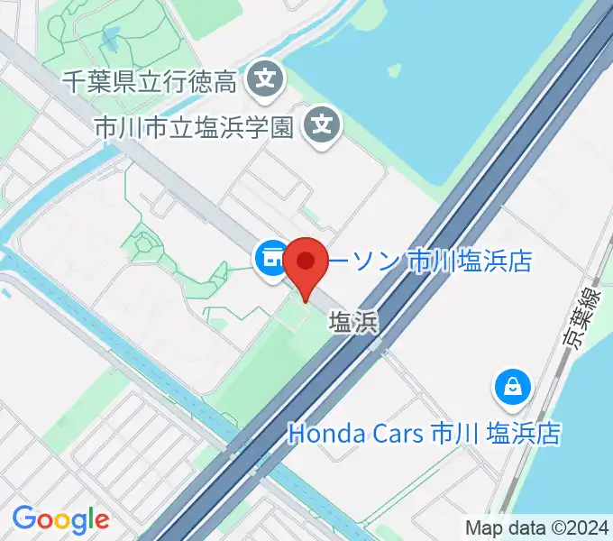 市川市塩浜市民体育館の地図