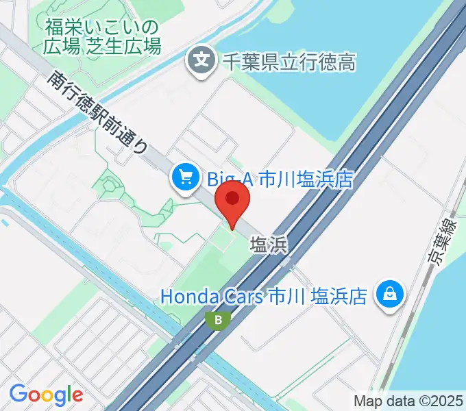 市川市塩浜市民体育館の地図