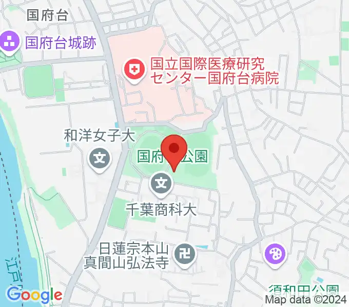 国府台市民体育館の地図