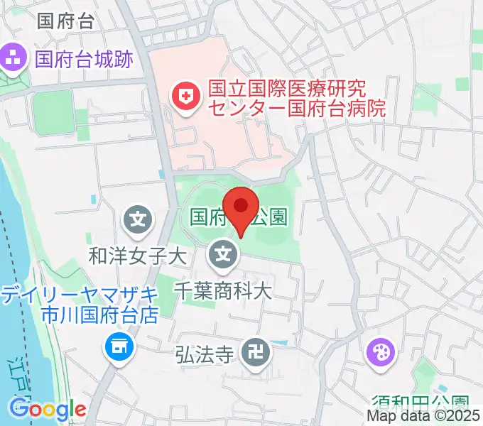 国府台市民体育館の地図