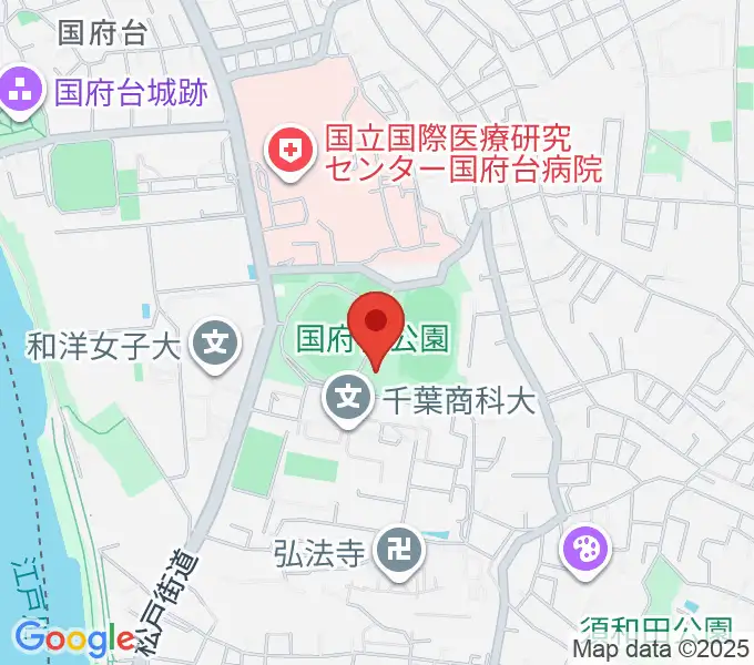 国府台市民体育館の地図