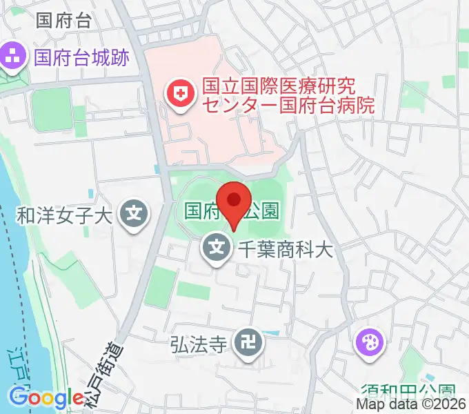 国府台市民体育館の地図