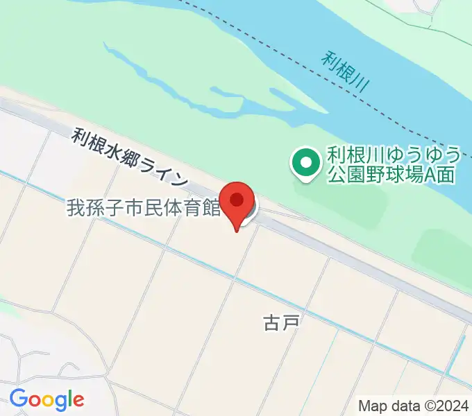 我孫子市民体育館の地図