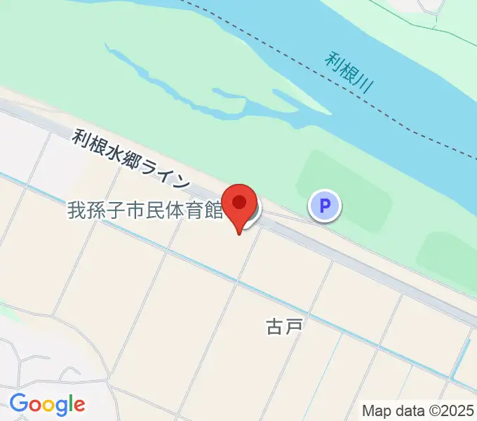 我孫子市民体育館の地図