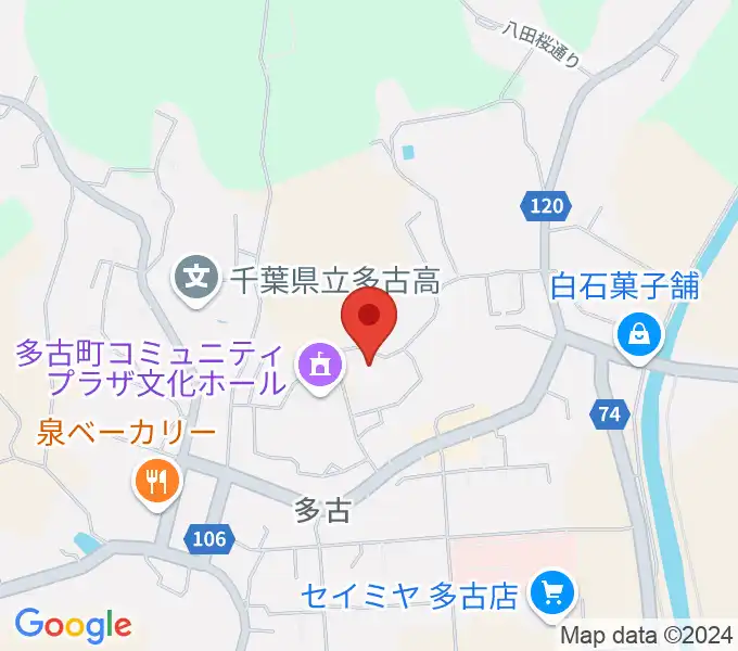 多古町民体育館の地図