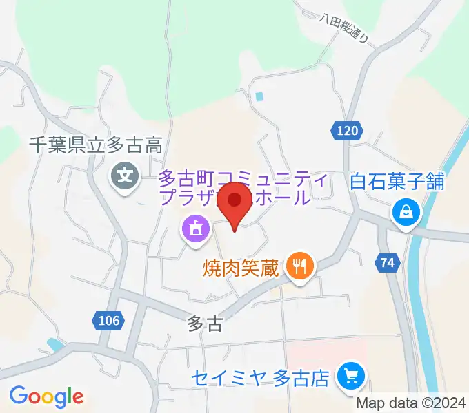 多古町民体育館の地図