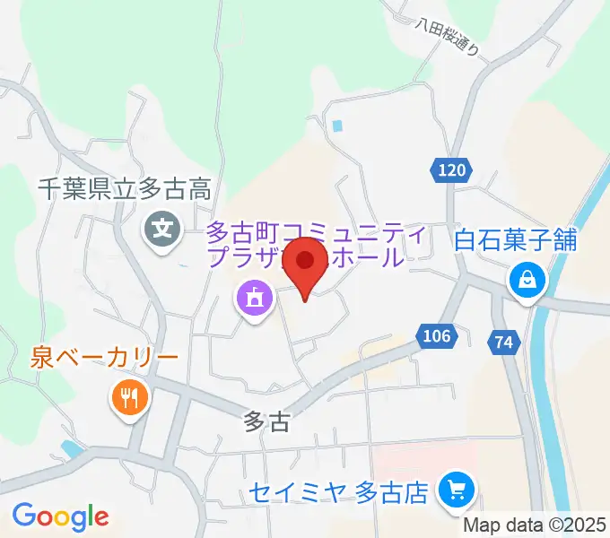 多古町民体育館の地図