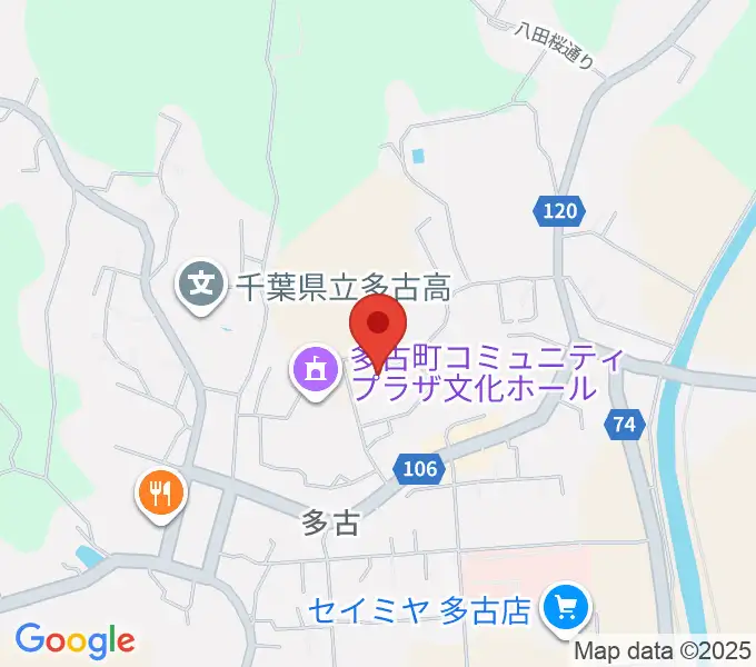 多古町民体育館の地図