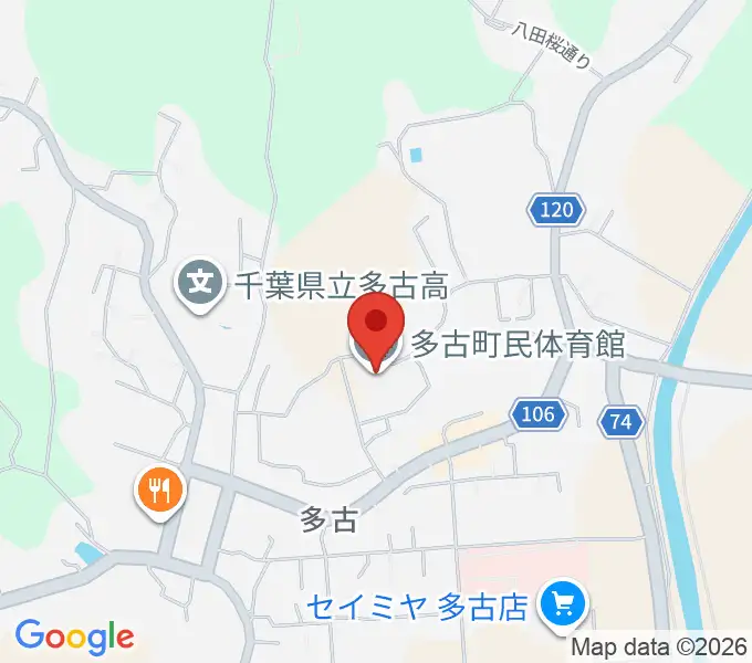 多古町民体育館の地図