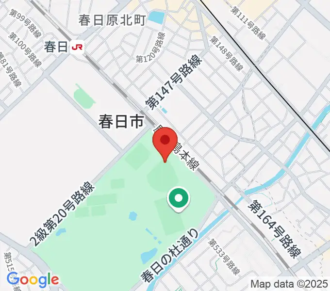 オクゼン不動産ベースボールスタジアムの地図