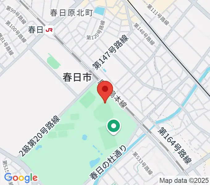 オクゼン不動産ベースボールスタジアムの地図