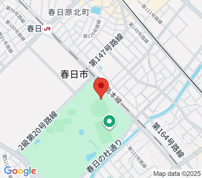 オクゼン不動産ベースボールスタジアムの地図